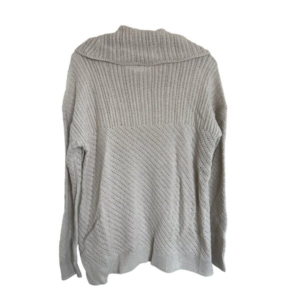 Lucky Brand Alyssa Cowl Neck Sweater With Side Buttons - Picture 7 of 8